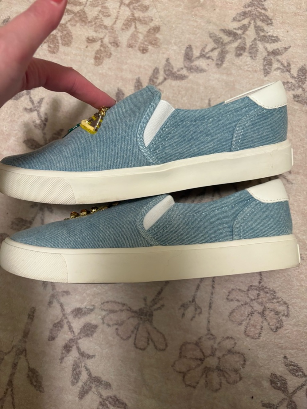 Sam Edelman Denim Slip-On Sneakers - Picture 2 of 2